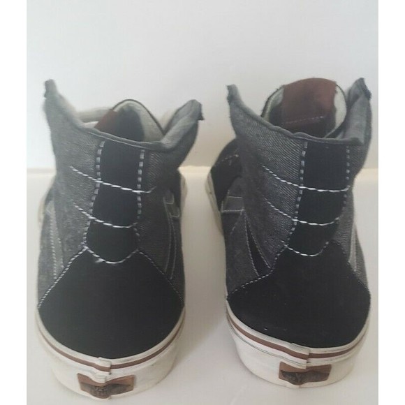 Vans Off The Wall Black Mixed Media Suede High Top Skate Shoes Mens Sz 8.5 main image 7